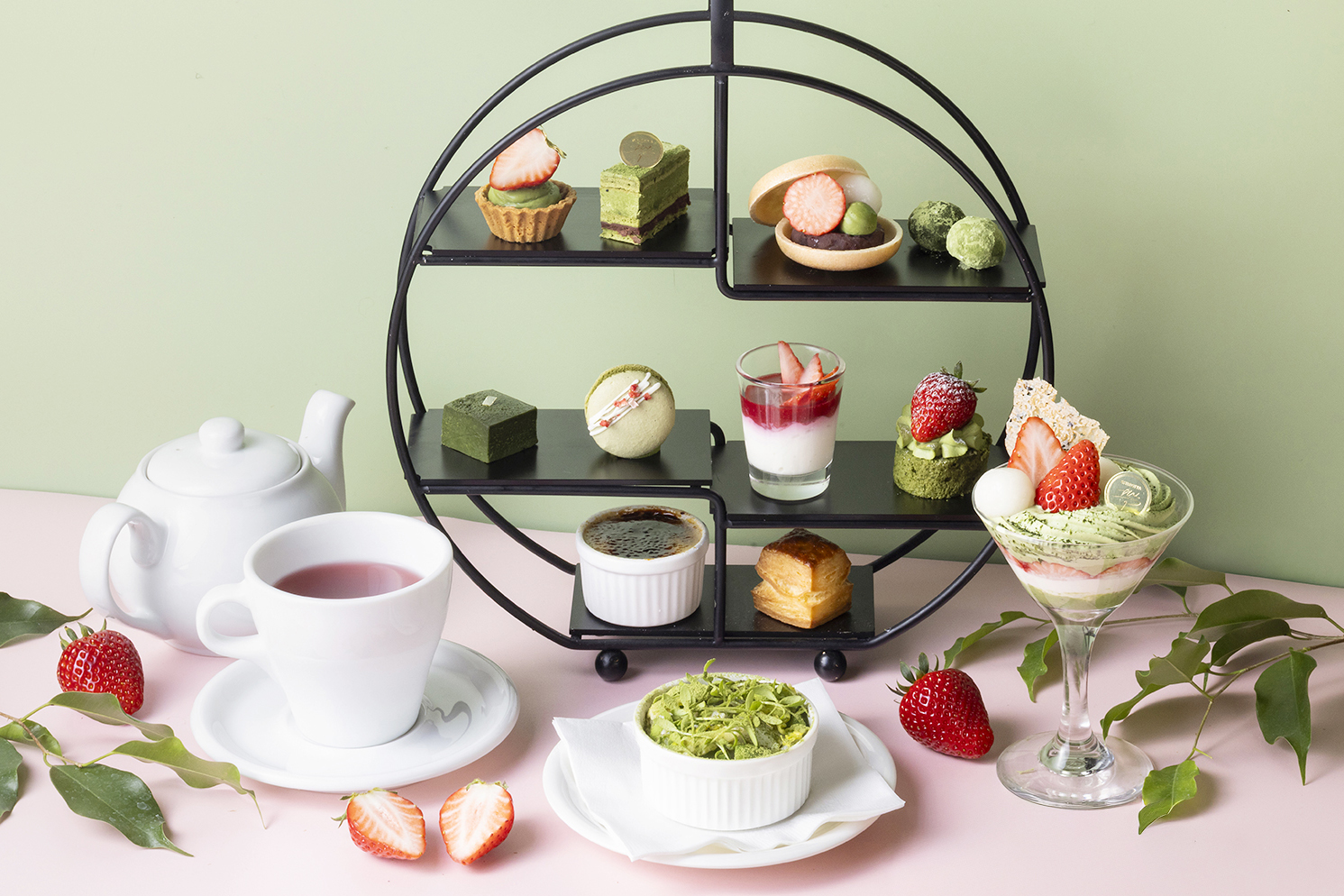 Monday, June 1 – Friday, July 31, 2026　Strawberry and Matcha Afternoon Tea for the Season of Fresh Greenery